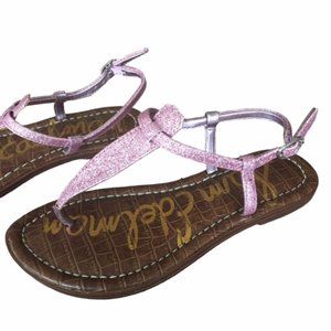 Sam Edelman Girl's Lilac Quartz Glitter Gigi Sandal, Size 11, 13, 1, 2, 3, 4